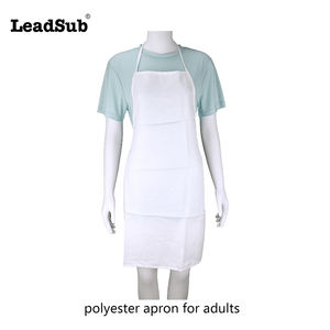 Delantales de lona de lino y poliéster para adultos y niños en blanco con sublimación de logotipo personalizado, delantal de restaurante para limpieza de cocina para Chef - Product Image 3