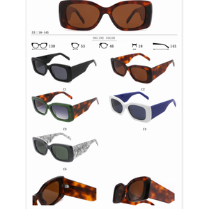 Occhiali da Sole Quadrati in Acetato Polarizzati Stile Europeo e Americano, Montatura Completa Leopardata, Trendy per Esterni, Fatti a Mano - Product Image 6