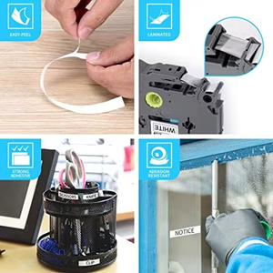 Compatible <span class=keywords><strong>DYMO</strong></span> S0721650 91205 12mmx4m Noir sur bleu Ruban adhésif en plastique multifonctionnel LT pour <span class=keywords><strong>étiqueteuse</strong></span> <span class=keywords><strong>LetraTag</strong></span> - Product Image 6