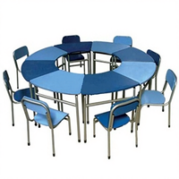 Ensemble de bureau et de chaise d'école en bois personnalisable, vente chaude, design moderne, hauteur réglable pour les études