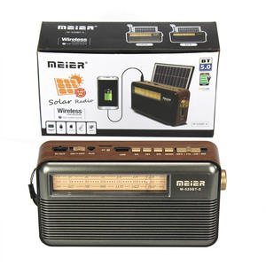 Vintage Multi-Band Solar Radio, Rechargeable with Reading Lamp & MP3 Player for Home & Outdoor - Product Image 2
