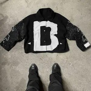 Custom Fleece Jackets Men's Windbreaker Rhinestones Chenille Embroidery Patch Baseball Bomber Letterman Varsities Jackets