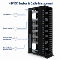 Armoire ouverte ORV3 OCP 21 pouces pour cluster de serveurs IA HPC, barrette de bus 48 V CC, infrastructure de rack de serveur haute densité pour centre de données