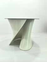 Meubles de jambe de salon Base de table à manger tulipe en fibre de verre ovale de qualité de luxe noire ou blanche pour table à manger tulipe