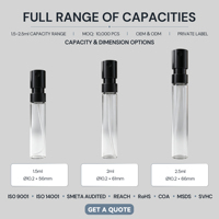 Flacon d'échantillon de parfum personnalisé, testeur de parfum, flacon vaporisateur miniature en verre de 2 ml, atomiseur de Cologne