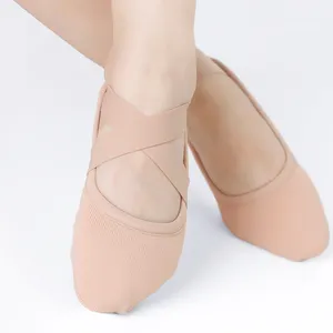 높은 탄성 캔버스 발레 신발 성인 댄스 슬리퍼