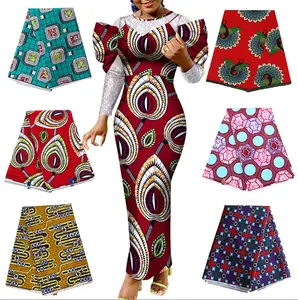 Soft Cotton Africa Ankara Real Wax Fabric Prints Batik Wrap Sewing Material For Party Wedding Dress Craft Making