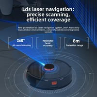 Robot Aspirateur Laser Entièrement Automatique avec Planification Intelligente, Station de Recharge, Application Connectée et Commande Vocale pour Usage Domestique International