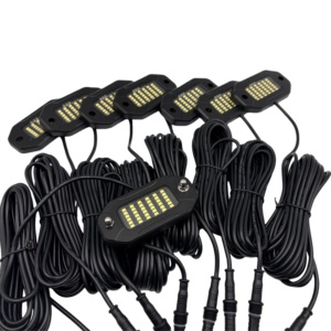 Lumina sáng màu trắng tinh khiết 8-mảnh 36 <span class=keywords><strong>LED</strong></span> Rock Pod ánh sáng Kit 12V mới cho xe tải UTVs ATVs - Product Image 1