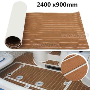 Self Adhesive Teak Decking Sheet EVA Foam Boat Flooring Pad 2400x900x6mm Floor Mat for Marine Boat <b>Yacht</b> RV Non-slip Carpet Mats - Product Image 1