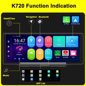 Navegador GPS para Auto con Sistema Operativo Android 4G, Pantalla de 10.26 Pulgadas, DVR, ADAS, Dashcam, Cámara de Visión Trasera 1080P, Grabadora de Video, WiFi 5G, CarPlay, Reproductor MP3/MP4 - Product Image 4