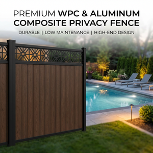 Paneles de Cercado de Metal Compuesto para Jardín, Rejas de Privacidad de WPC, Paneles de Cercado de PVC y Aluminio para Exteriores, Venta al Por Mayor - Product Image 1