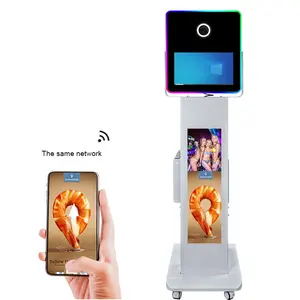 2024 New Portable DSLR Photo Booth LCD Screen Stand Metal Photo Booth Shell Party Selfie Photo Booth Machine