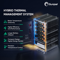 Armoire ESS Split Extérieure Sunpal 125 kW avec Refroidissement Liquide et Ventilé pour Projets C&I