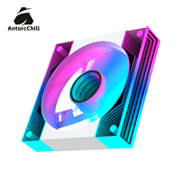Kipas Casing AntarcChill 120mm Aliran Udara Tinggi dengan Lampu Cermin Tengah dan Samping ARGB PWM Bantalan Hidrolik