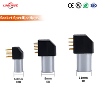 Konektor Soket Dorong-Tarik Bundar Perak OEM Linkhive Seri B EPG 2-10 Pin untuk Sambungan Kabel