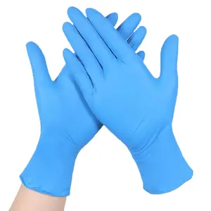 Disposable gloves nitrile thickening laboratory labor protection protective gloves blue 100 pieces per box