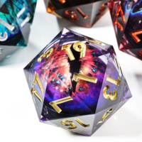 Dés géants en résine D20 de 50 mm, faits à la main, œil de dragon, dés à 20 faces, grands dés polyédriques pour DND RPG, collection de jeux de table, cadeau