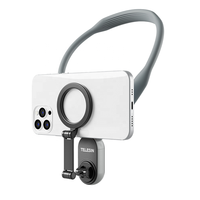 Support de téléphone magnétique en silicone pour le cou, support de téléphone portable à porter autour du cou pour vlog POV, mains libres, pour l'enregistrement vidéo et la diffusion en direct