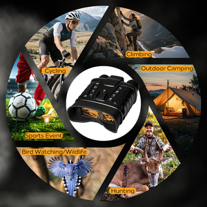 Telescopio de visión nocturna a todo color con 96MP, 4K HD, visión nocturna con poca luz, zoom 9X, alcance de 600m en la oscuridad total, binoculares de visión nocturna. - Product Image 5