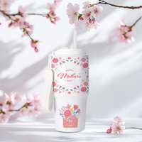Cadeaux personnalisés en acier inoxydable, tasse à café isotherme à double paroi de 20 oz avec couvercle portable pour la fête des mères