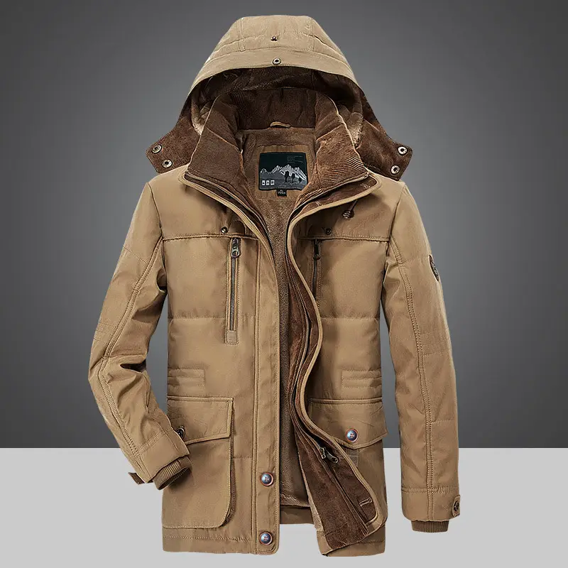 शिकार नीचे कपास जैकेट डाकू Jaqueta Inverno Mens नीचे भरा सर्दियों मोटी कोट