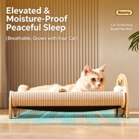 Lit de repos et griffoir pour chats d'intérieur, coussin à griffer durable, résistant à l'usure, sans désordre, confortable, lit-caverne pour chat, accessoires et jouets pour chats