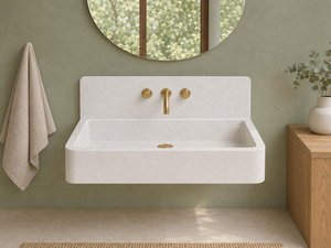 อ่างล้างหน้าหินอ่อนดีไซน์หรูหรา อ่างล้างหน้าแบบตั้งโต๊ะสำหรับห้องน้ำสไตล์ร่วมสมัย อ่างล้างหน้าแบบวางบนเคาน์เตอร์ อุปกรณ์สุขภัณฑ์ทันสมัยสำหรับบ้าน - Product Image 2