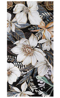 Œuvre d'art en mosaïque personnalisée, motif floral découpé à la main