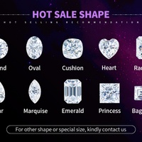 Pierre de Moissanite Synthétique Blanche Pure DEF VVS Sans Défaut, Taille Brillant, Effet de Couleur, Certifiée par un Certificat Tier, 1-3 carats, Prix d'Usine
