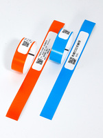 Étiquette de bracelet thermique à haute vitesse personnalisable avec logo imprimable pour les événements