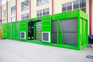 Generador de Gas Natural de 40 pies y 500KW con Gabinete de Refrigeración por Agua de 96 Unidades y Torre de Refrigeración Seca - Product Image 3