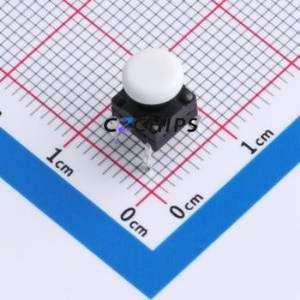 TSW06111-085B331CA-003E Tactile Switch Through hole-4P,6.1x6.1mm Switch Single Pole Single Throw Round Button 1.8N 6.1mm - Product Image 1