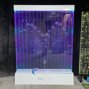 Mur de bulles d'eau avec lumières LED à couleurs changeantes, fontaine d'intérieur, mur de bulles d'eau, panneau d'eau à bulles - Product Image 1