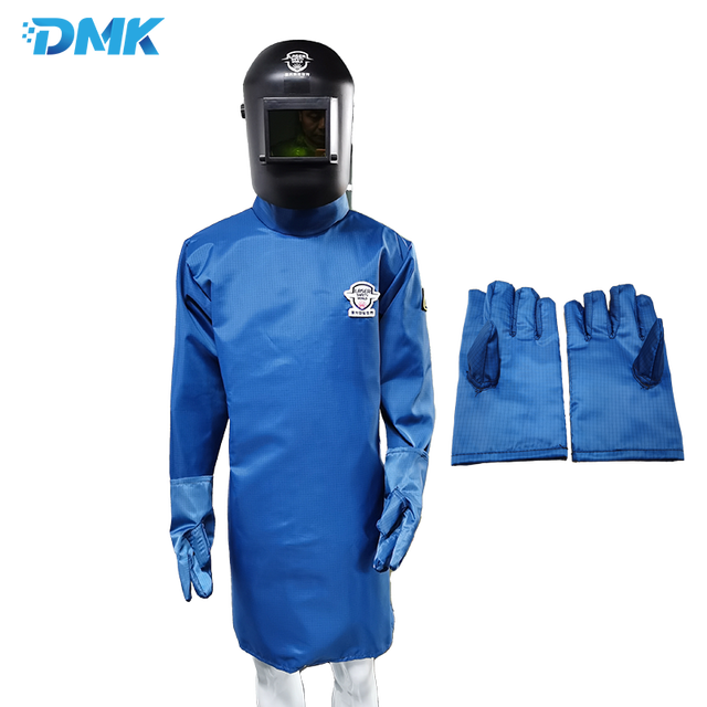 DMK Blue Laser Protective Jacket Gloves for Welding Operator Anti Radiation Static Retardant Fabric