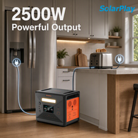 Station d'alimentation portable Solarplay 2500W 2304Wh, générateur solaire certifié, kit de secours domestique, éligible à 30% ITC