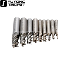 10 unids/set HSS 4 flauta 2/2 5/3/4/5/6/7/8/9/10mm final molino mango recto Router brocas de carpintería para fresado de herramienta de corte