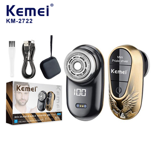 <span class=keywords><strong>Afeitadora</strong></span> Eléctrica <span class=keywords><strong>para</strong></span> Hombre KEMEI Km-2722, 300mAh, Diseño Mini, IPX6 Impermeable, 3 Velocidades, USB, 7500 RPM, Maquinilla de Afeitar Rotatoria de Lujo, Bolsa de Almacenamiento - Product Image 1
