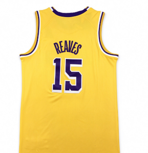 Camiseta de Baloncesto de los Lakers de Los Ángeles, Doncic 77, James Jr. 9, Reaves 15, Uniforme Deportivo Sublimado de Poliéster de Secado Rápido para Hombre - Product Image 4
