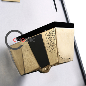 ขายส่งหรูหราเคลือบเงาสีดําและทองห้องน้ําโถสุขภัณฑ์เซรามิกโถชักโครกขนาดใหญ่ Washdown ห้องน้ําเซรามิก - Product Image 1