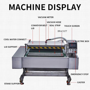 DZ-1000 Continuous Conveyor Belt Electric Automatic Vacuum Packing Machine for Food and Bottles with Glass <b>Packaging</b> - Product Image 6