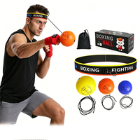WOSWEIR Gym Fitness Reflex PU Foaming Speed Balls Set Three Pcs Boxing Punching Ball Reflex Ball With Headband