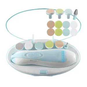 Aimaizoon-cortauñas eléctrico para bebés, seguro, con luz y 6 almohadillas de molienda NC01