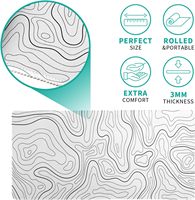 Manufacturer Mouse Pad Minimalist Topographic White Line Large Gaming Mouse Pad with Waterproof Desk Mat