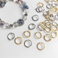 Groothandel goedkope 100 stuks/zak ronde vergulde/zilveren ringvormige kraalframes voor het maken van sieraden