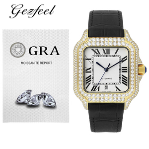 Montre de luxe en moissanite VVS, style arabe, entièrement sertie, testée au diamant, idéale comme cadeau, vente en gros directe usine - Product Image 6