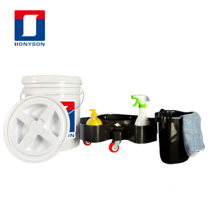 Cubo de lavado de coches móvil multifuncional al por mayor de plástico con herramienta extraíble <span class=keywords><strong>Dolly</strong></span> y herramientas de limpieza de coches lavables - Product Image 3