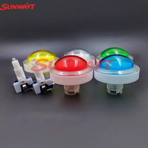 60mm Round LED Illuminated Push Button 5V/12V Translucent Video <b>Game</b> Vending <b>Machine</b> Crane <b>Claw</b> Plastic Push buttons - Product Image 2