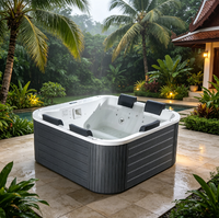 Jacuzzis écologiques en bois et plastique, pour 4 à 6 personnes, bain à remous extérieur offrant une expérience spa agréable pour les loisirs en plein air