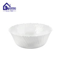 Service de table en verre opale blanc à vendre, logo de marque, 26 pièces, service de table en verre opale, ensemble de plats et de bols, 6 personnes